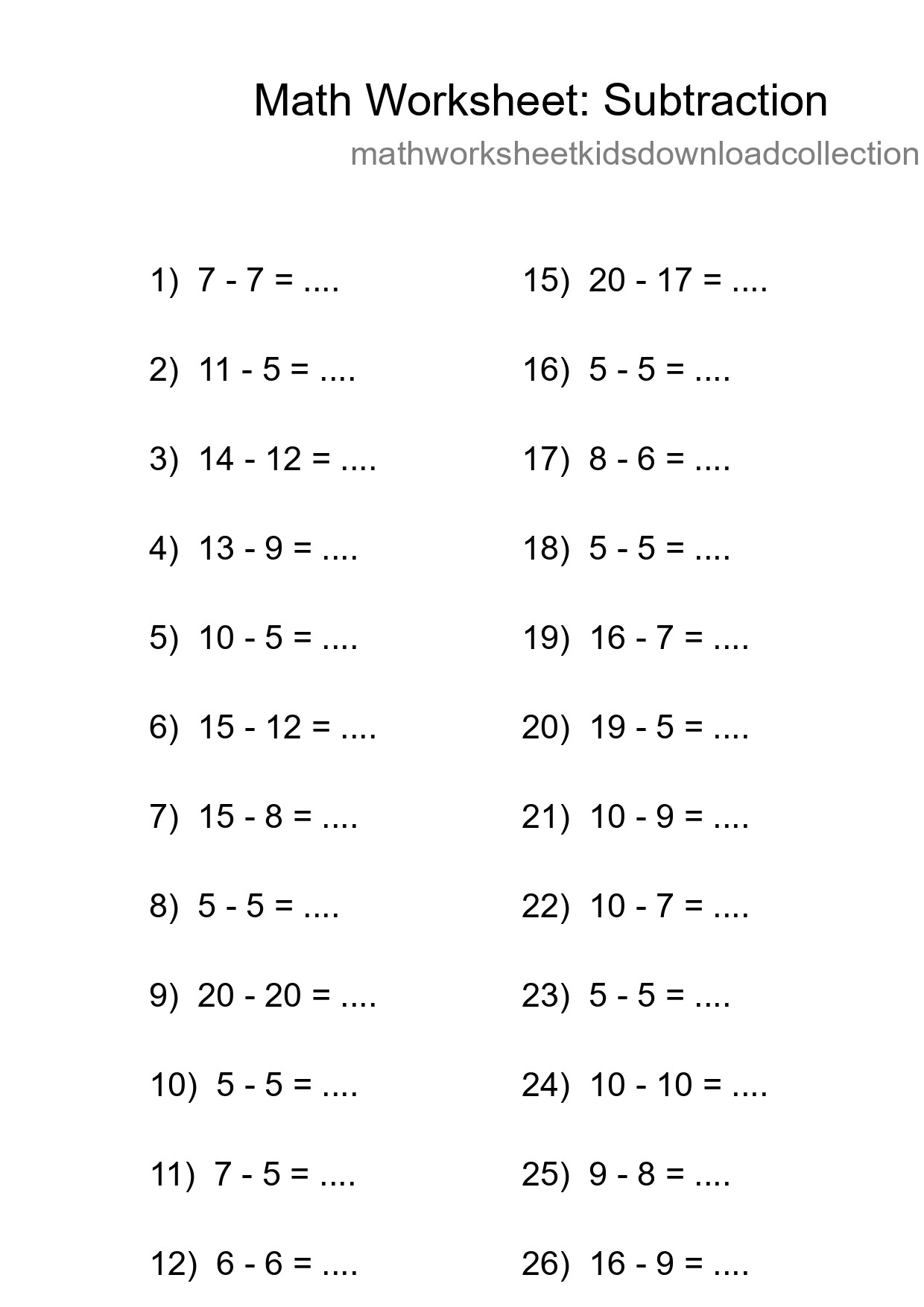 Free 27 Subtraction Math Worksheet For Grade 2 With Answers - Part 206