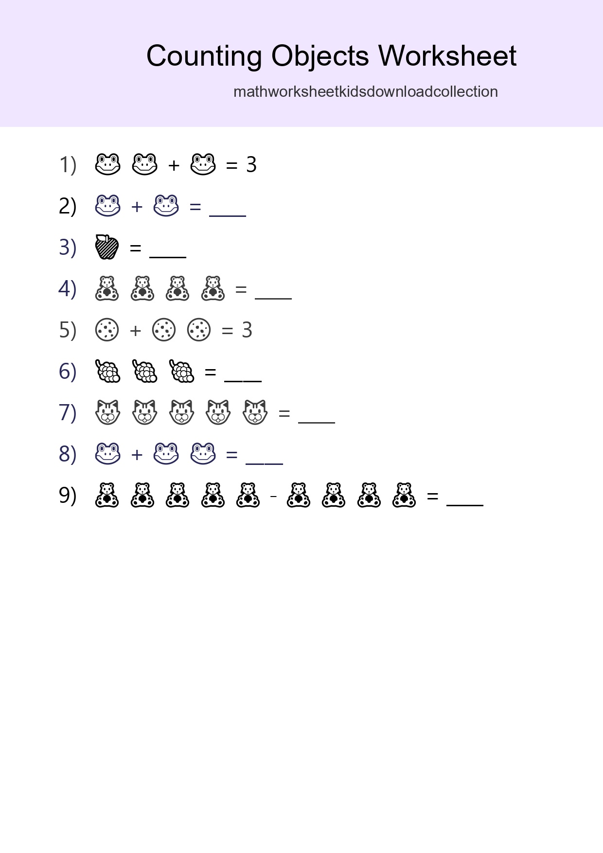 Learn Counting With Pictures Worksheet (Pre-K) - Part 157