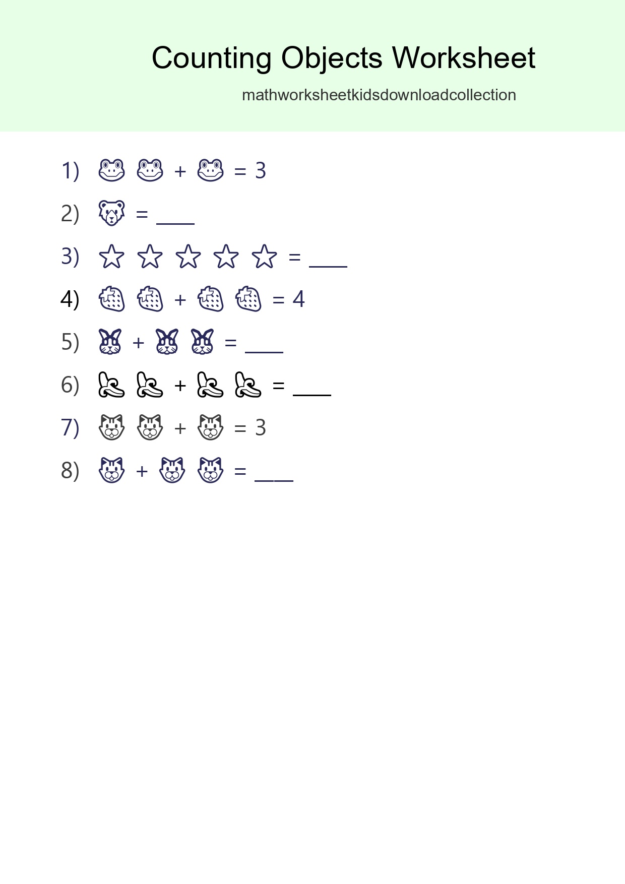 Learn Counting With Pictures Worksheet (Pre-K) - Part 212
