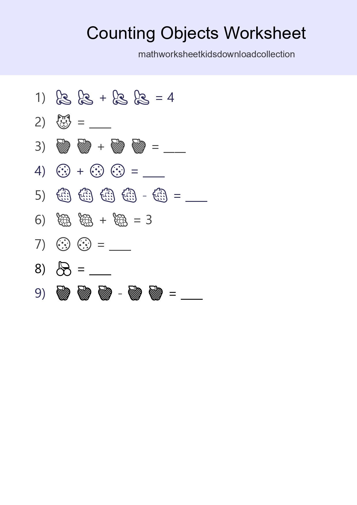 Learn Counting With Pictures Worksheet (Pre-K) - Part 223