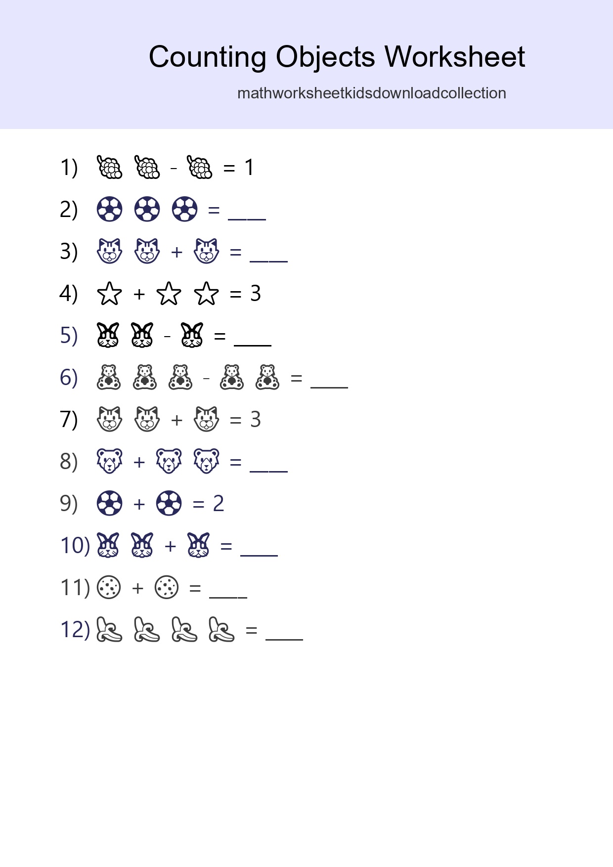 Pre-K Count The Objects Worksheet - Part 190