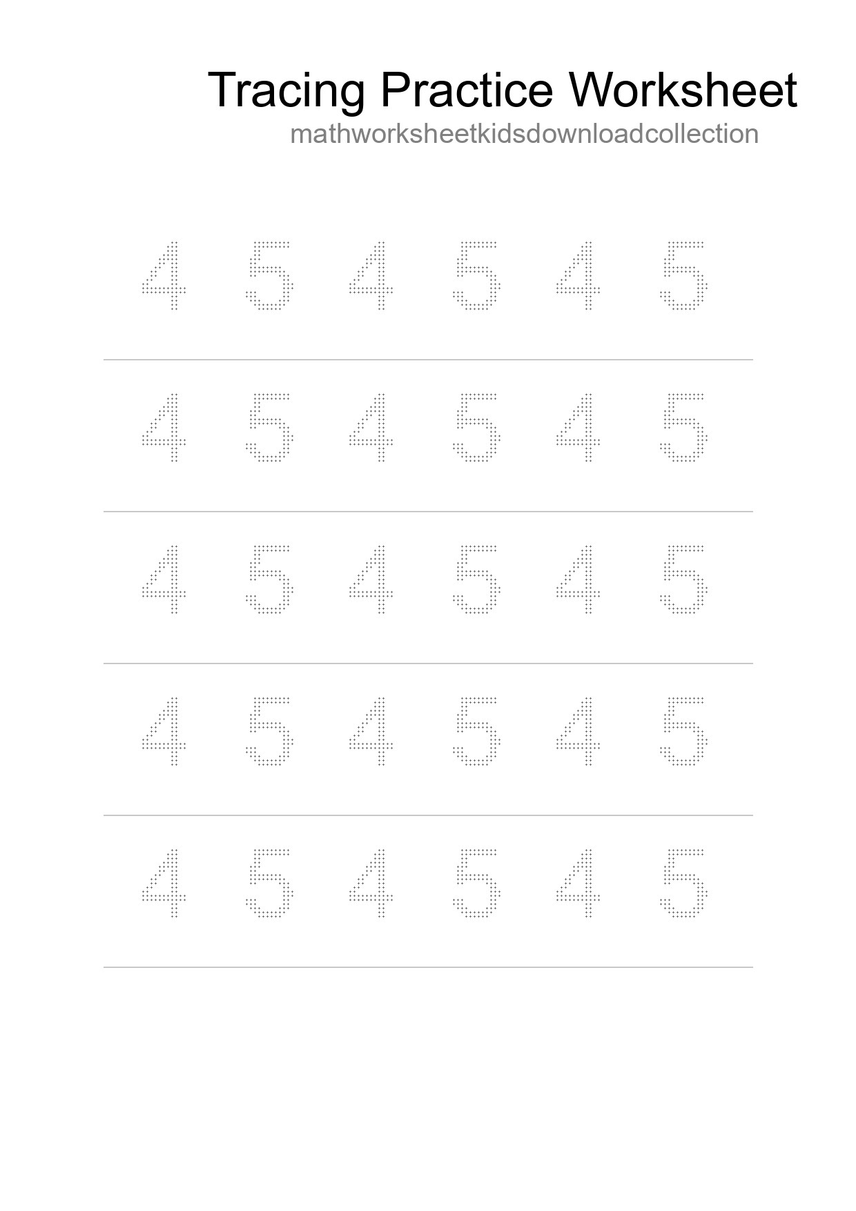 Printable Tracing Worksheet For Kids - Part 10