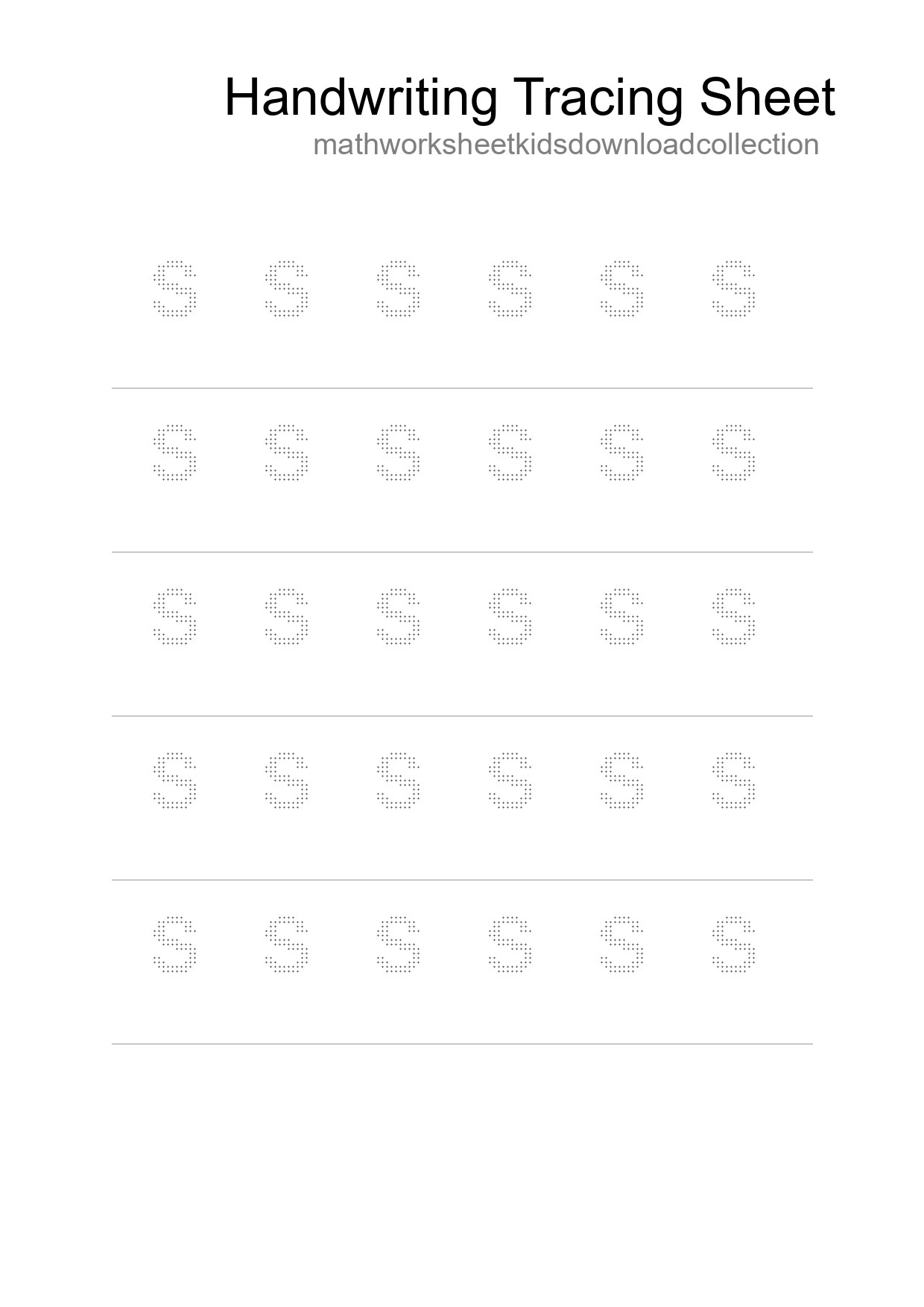 Printable Tracing Worksheet For Kids - Part 175