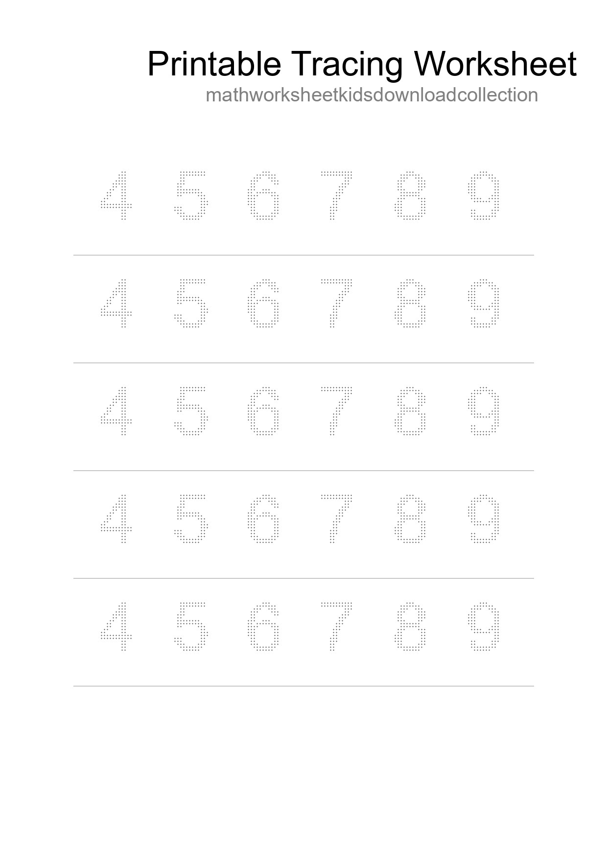 Printable Tracing Worksheet For Kids - Part 230