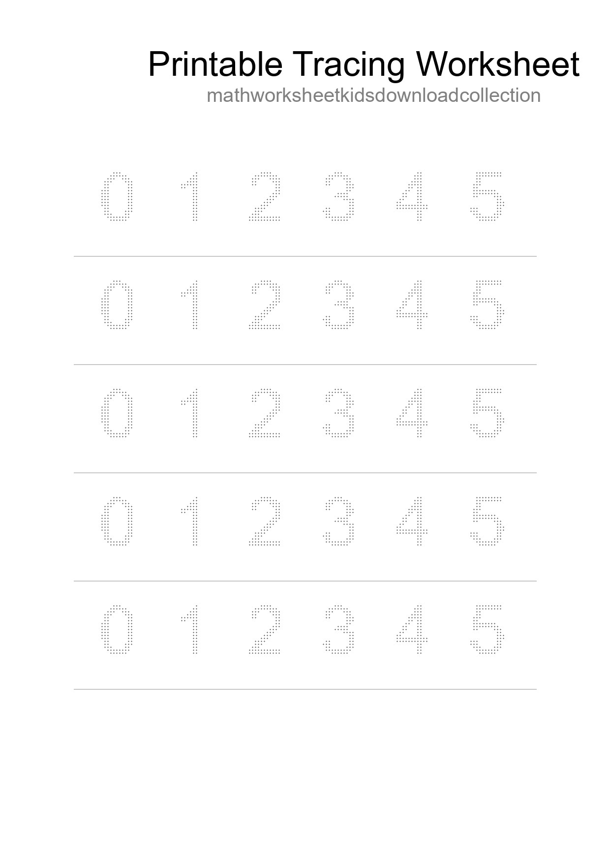 Printable Tracing Worksheet For Kids - Part 32