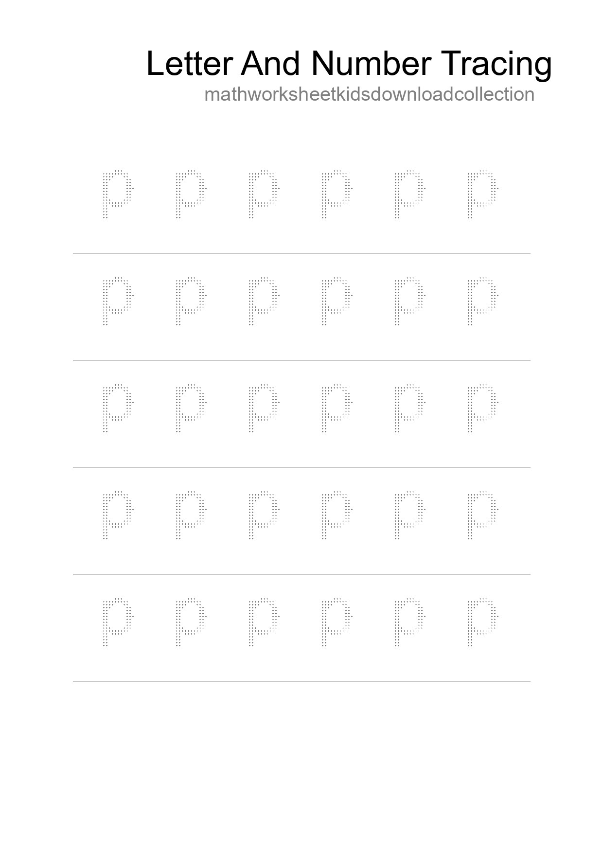 Printable Tracing Worksheet For Kids - Part 43