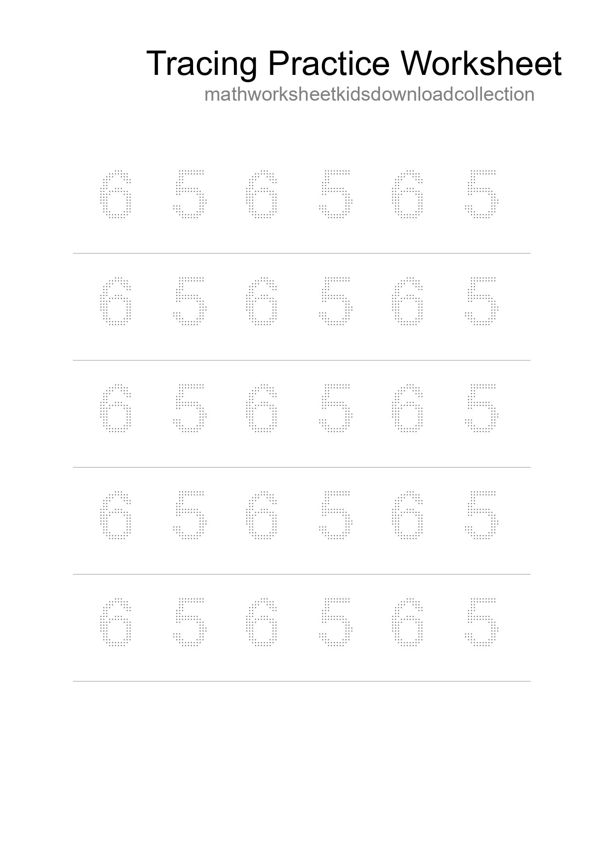 Printable Tracing Worksheet For Kids - Part 65